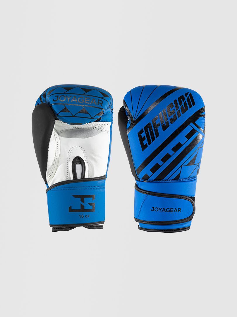 JGxEnfusion Tribe Velcro Boxing Gloves – Blue