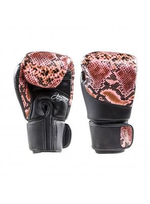 Joya Thai Snake (Kick)bokshandschoenen dames - Kunstleer - Roze met Zwart 