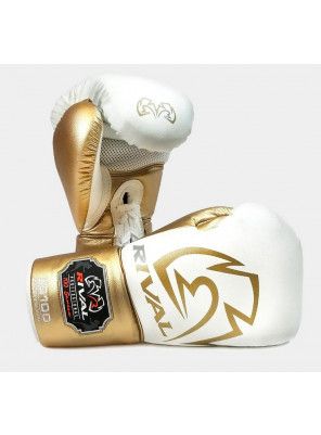 RIVAL RS100 Professional Boxing Sparring Gloves White/Gold